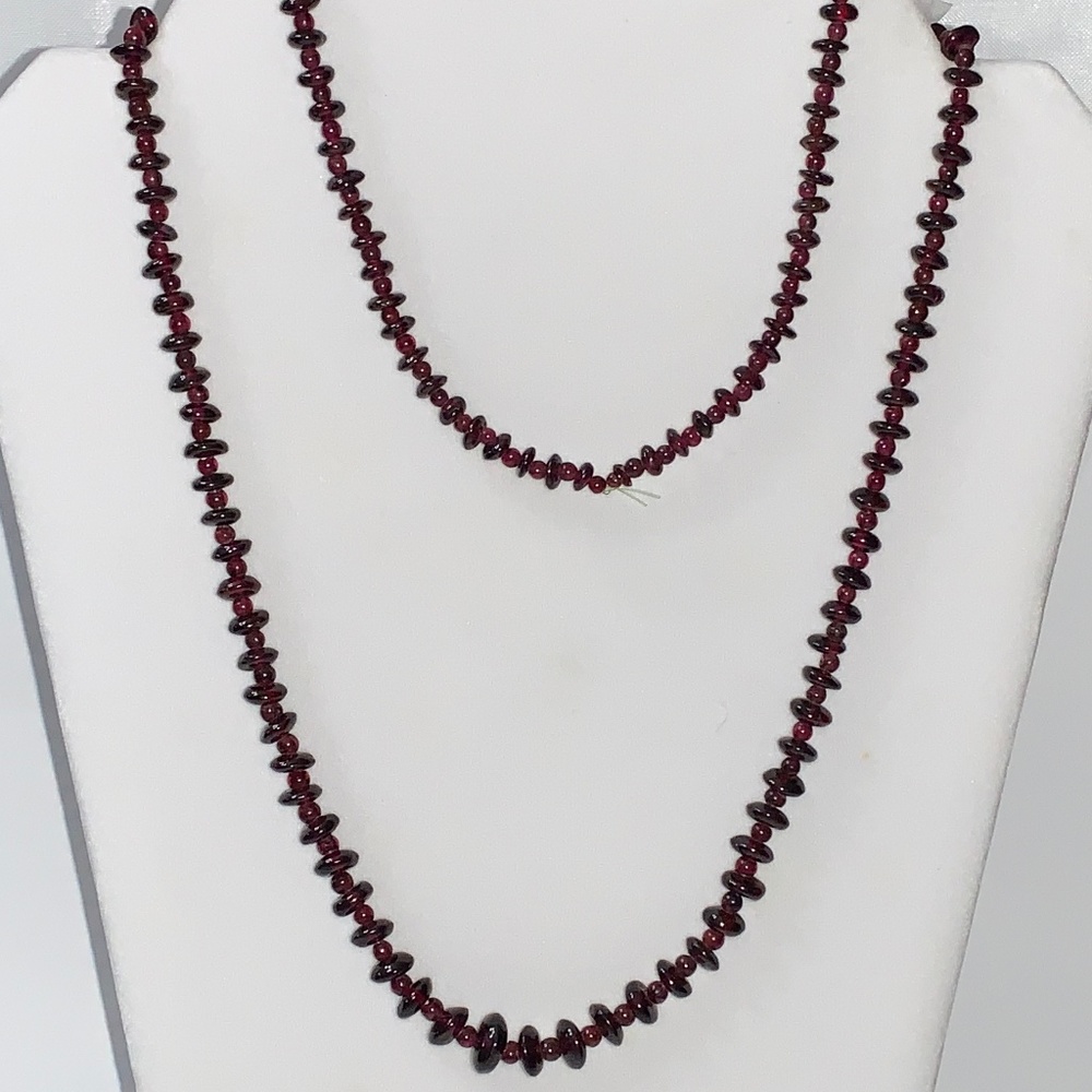 Garnet Beaded Necklace